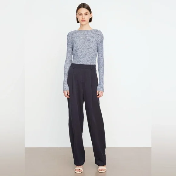 VINCE Silk-Blend High-Waist Pull-On Pants - Picture 8 of 14